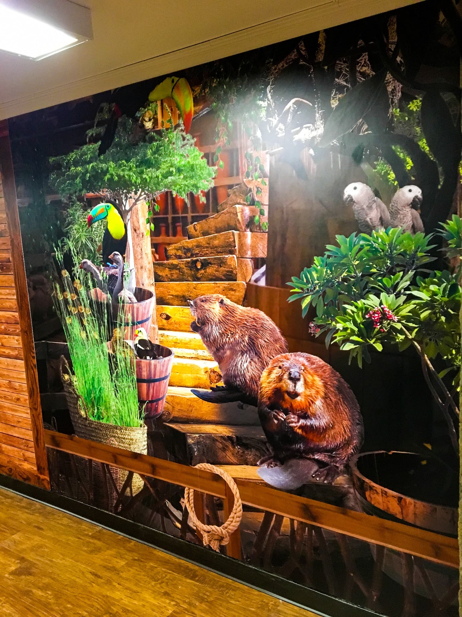 Ark interior scenic mural detail