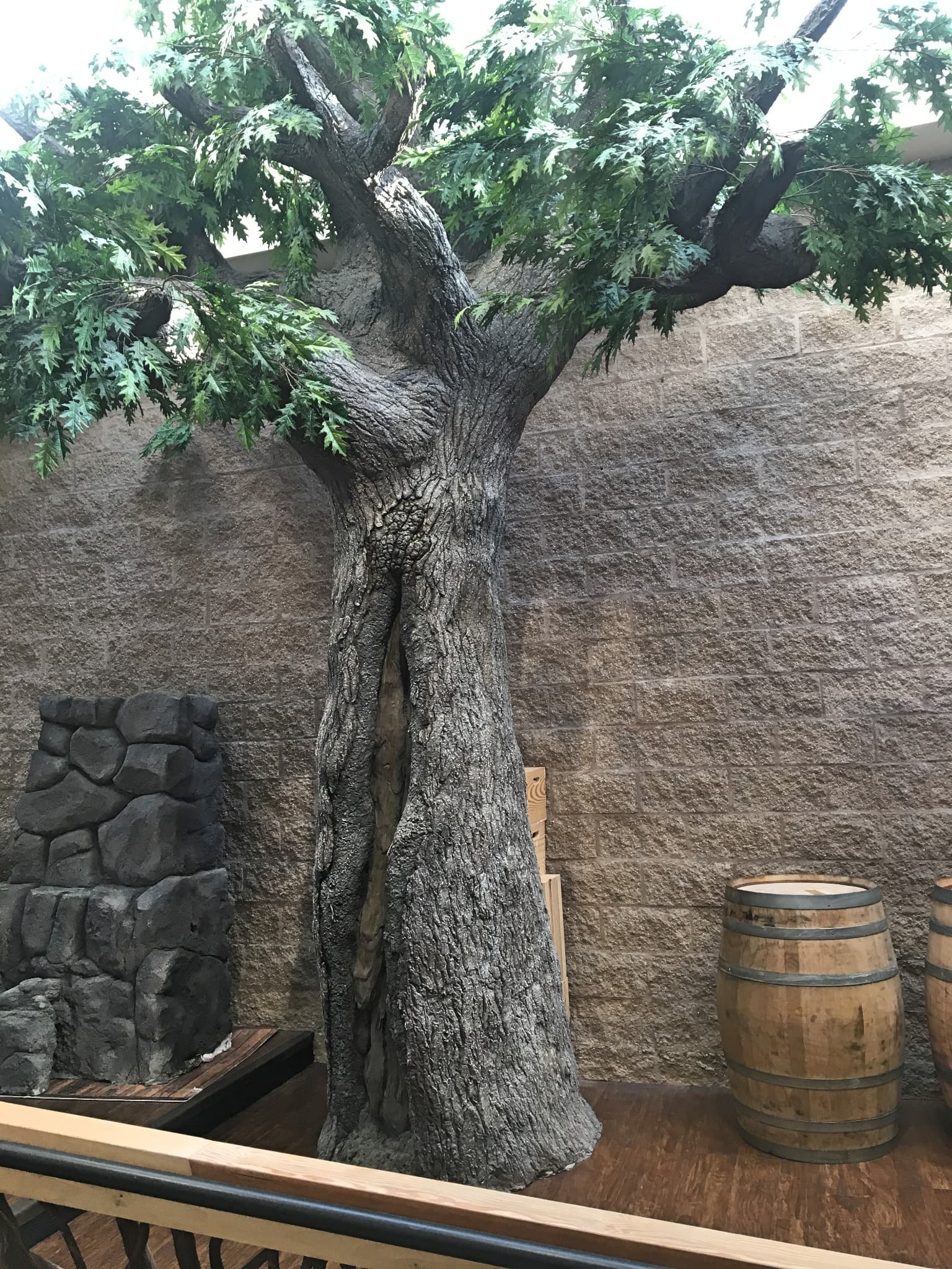 Detail of sculptural tree at Spring Valley Baptist